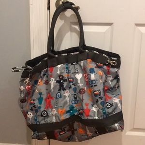 LIKE NEW LeSportsac Nylon “Robot” Travel Tote